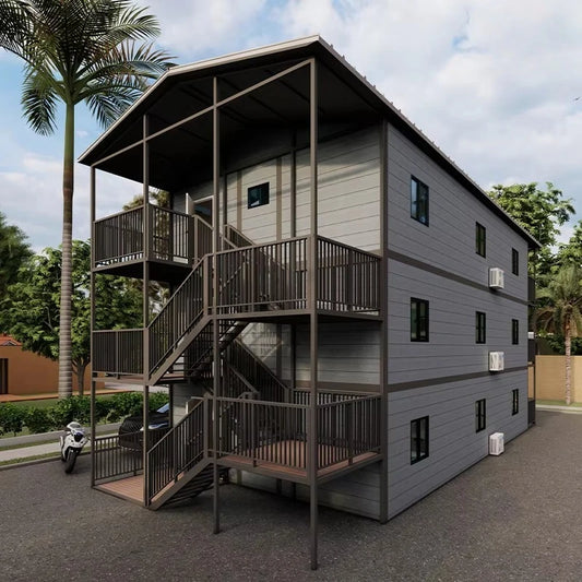 Prix de gros pas cher 20FT 40FT maison conteneur préfabriquée 3 histoires 3 6 chambres maisons préfabriquées Villa de luxe