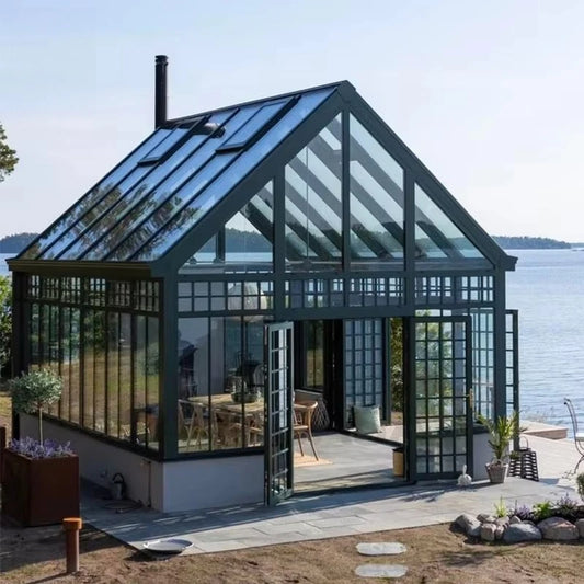 Alucasa Backyard conçoit une véranda en aluminium et verre 4 saisons pour solarium extérieur en polycarbonate véranda maison