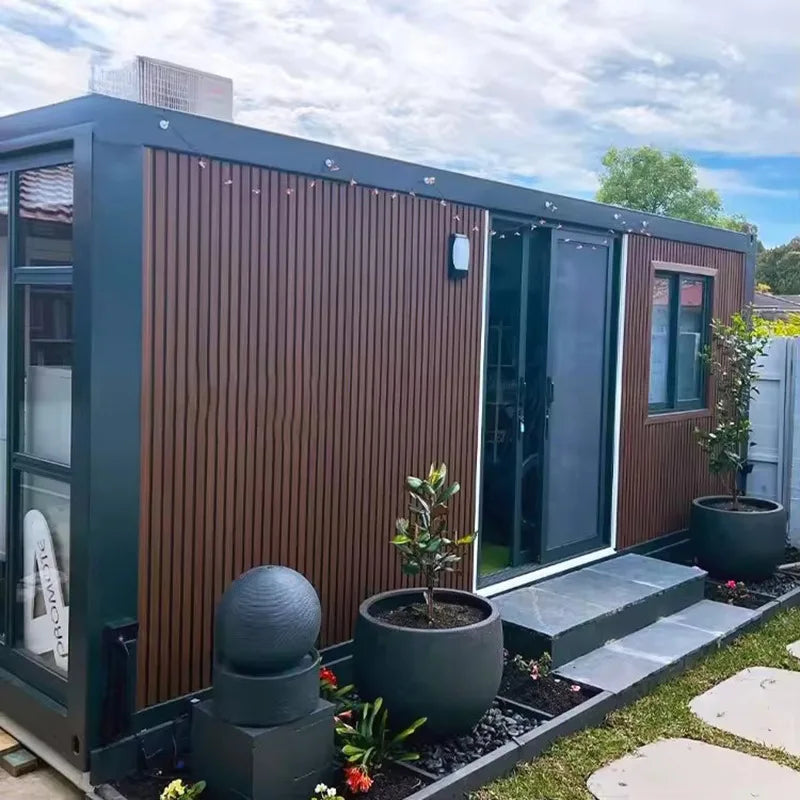 Une pièce, un hall, conteneur, Villa, Structure en acier légère, maison Mobile pour l'extérieur, bureau chez l'habitant, transfrontalier intégré