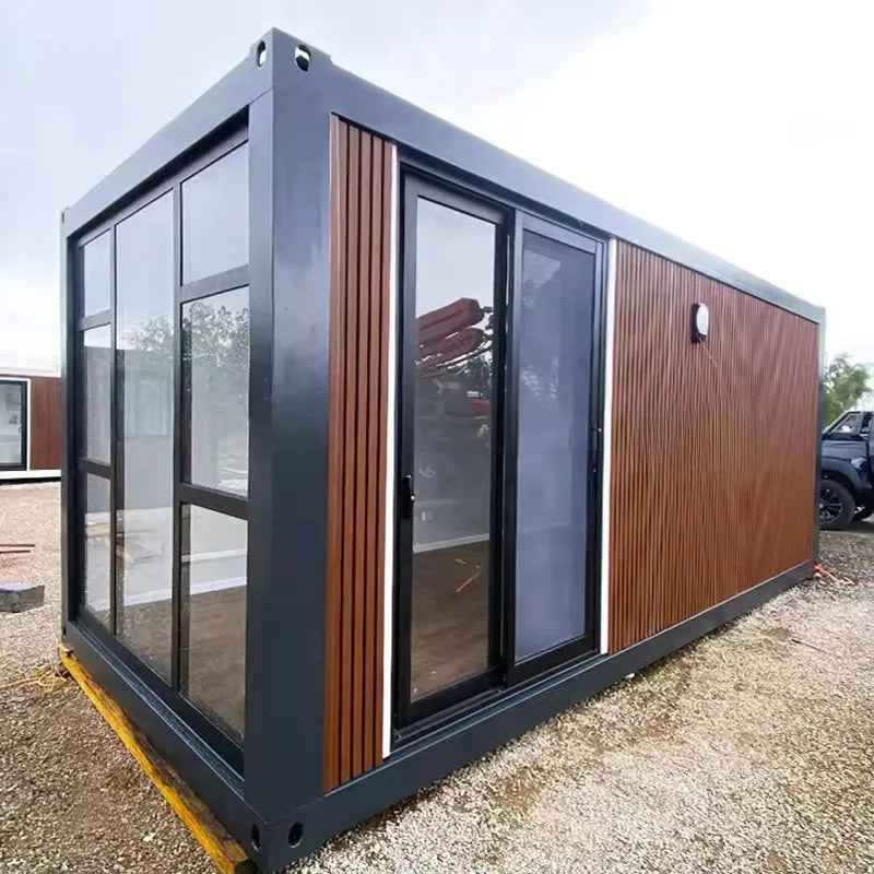 Une pièce, un hall, conteneur, Villa, Structure en acier légère, maison Mobile pour l'extérieur, bureau chez l'habitant, transfrontalier intégré