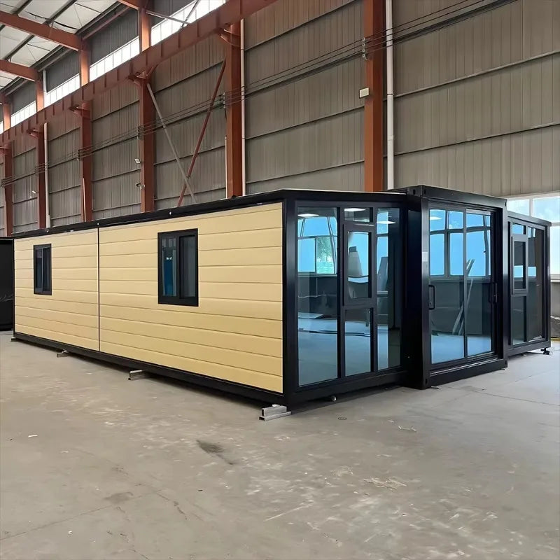 Conteneurs à forte durabilité, 20 pieds, 40 pieds, conteneur extensible préfabriqué, maison de luxe, Portable, préfabriqué, grand-mère plate