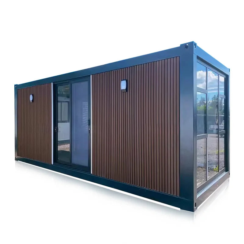 Une pièce, un hall, conteneur, Villa, Structure en acier légère, maison Mobile pour l'extérieur, bureau chez l'habitant, transfrontalier intégré
