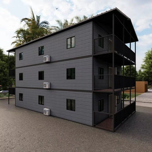 Prix de gros pas cher 20FT 40FT maison conteneur préfabriquée 3 histoires 3 6 chambres maisons préfabriquées Villa de luxe