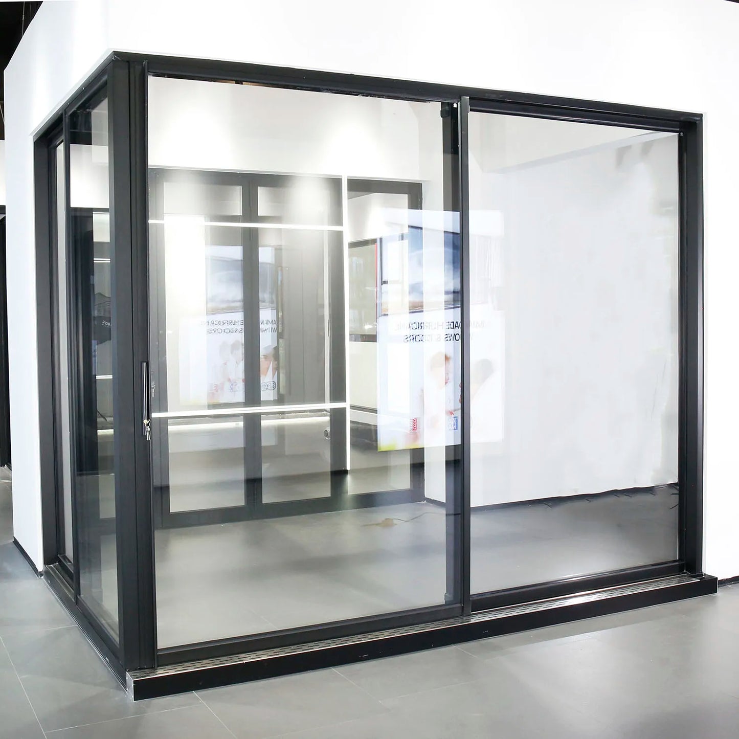 Serre de véranda d'été, porte coulissante avant extérieure, porte tempête, maison de jardin pour salle de bureau, aluminium à Double verre personnalisé