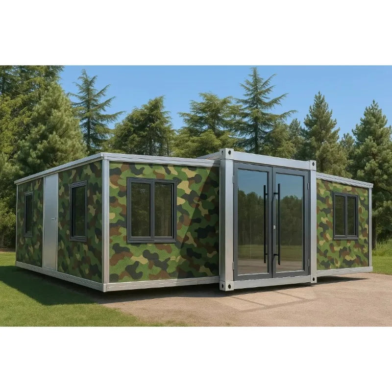 Conteneurs à forte durabilité, 20 pieds, 40 pieds, conteneur extensible préfabriqué, maison de luxe, Portable, préfabriqué, grand-mère plate