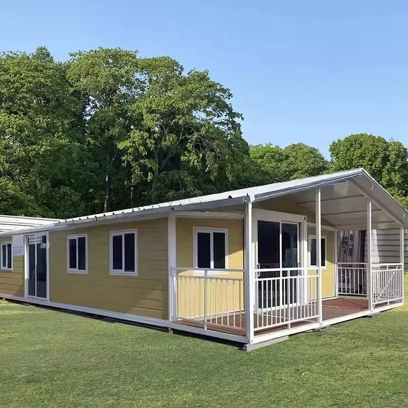 Conteneurs à forte durabilité, 20 pieds, 40 pieds, conteneur extensible préfabriqué, maison de luxe, Portable, préfabriqué, grand-mère plate