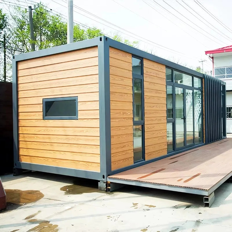Conteneurs à forte durabilité, 20 pieds, 40 pieds, conteneur extensible préfabriqué, maison de luxe, Portable, préfabriqué, grand-mère plate